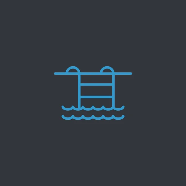 Pool flat icon — Stock Vector