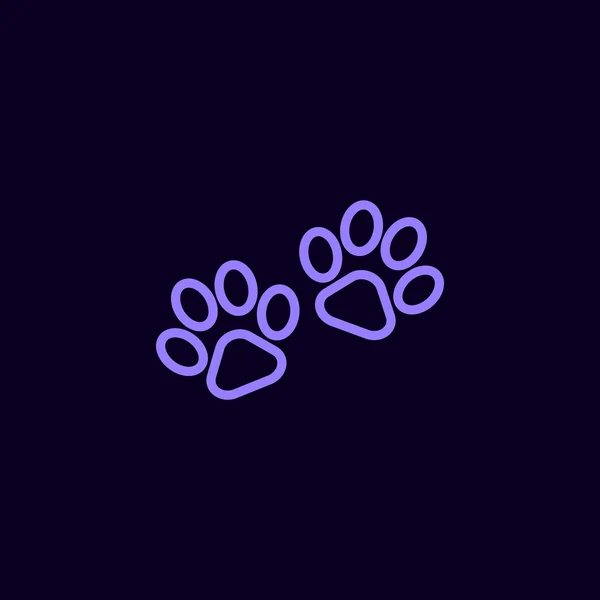 Paw плоских значок . — стоковий вектор