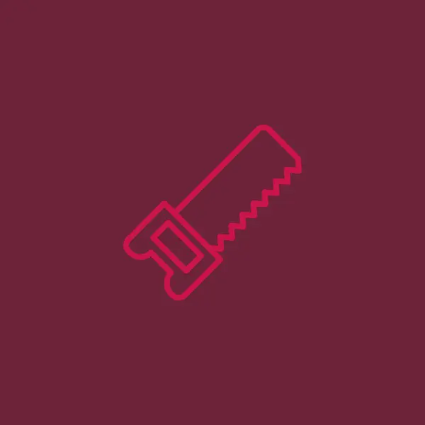 Icono de la herramienta hacksaw — Vector de stock