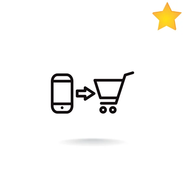 Icono de marketing móvil — Vector de stock