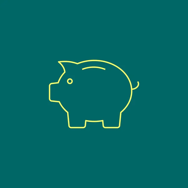 Piggy Apartamento icono . — Archivo Imágenes Vectoriales