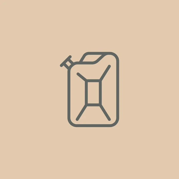 Jerrycan for benzine icon — Stock Vector