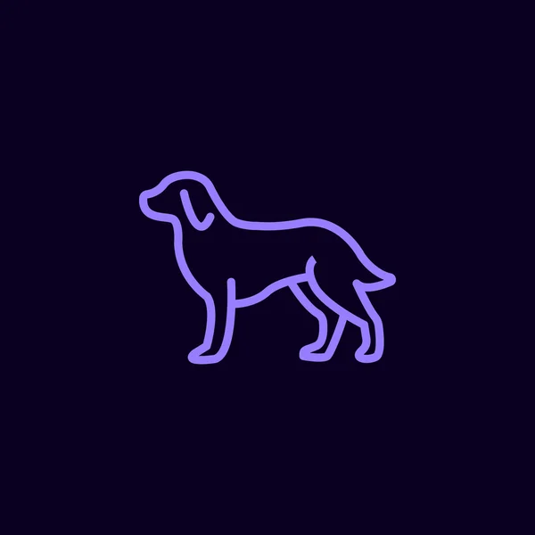 Pes plochá ikona. — Stockový vektor