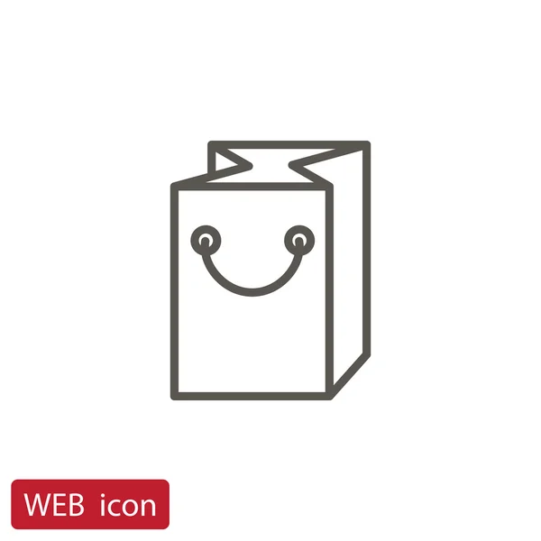 Csomagolás, a táska ikonra — Stock Vector
