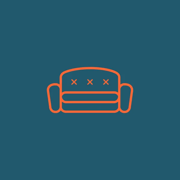 Couch-Ikone. — Stockvektor