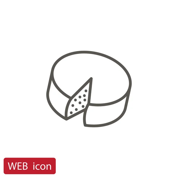 Icono de comida de queso. — Vector de stock