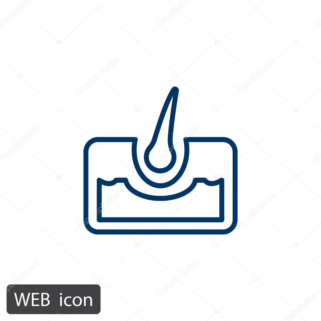 Hair and skin icon. vector illustration