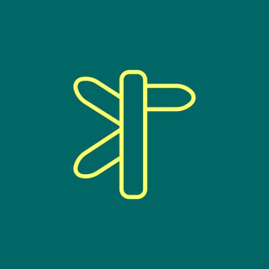 Yön yol simgesi düz.