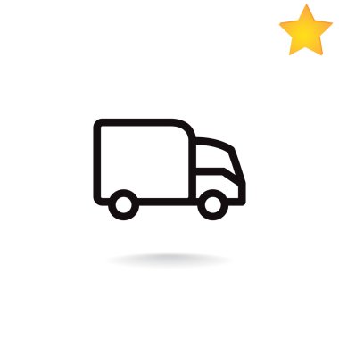 Düz simgesi kamyon taşımacılığı 