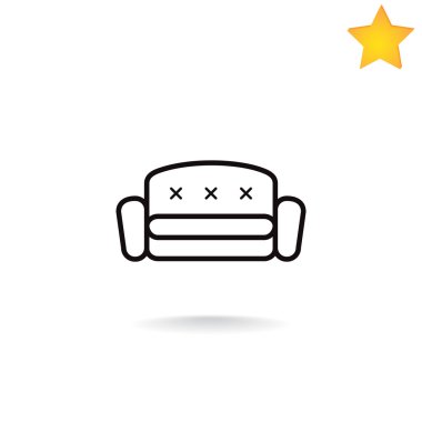 kanepe mobilya simgesi 