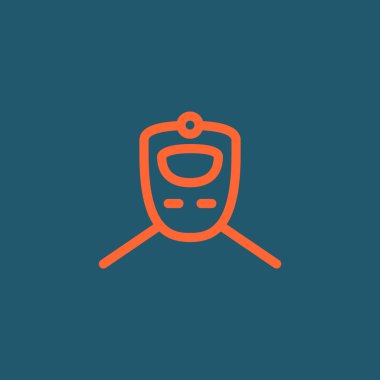 Tren ulaşım simgesi.