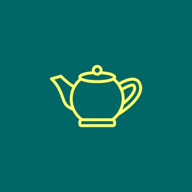 Çaydanlık Düz Simgesi. 