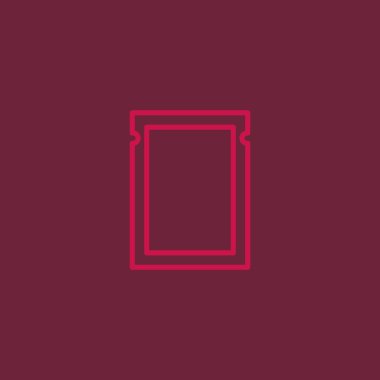 Polietilen mühürlü kapalı çanta simgesi