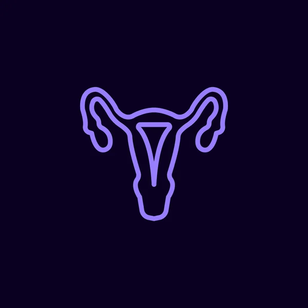 女性生殖器官的图标 — 图库矢量图片