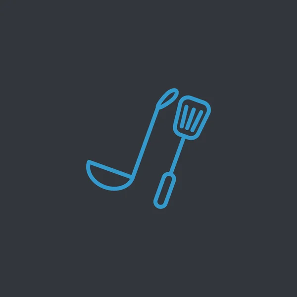 Ladle and spatula icon — Stock Vector