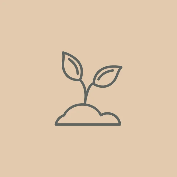 Plantkunde sprout pictogram — Stockvector