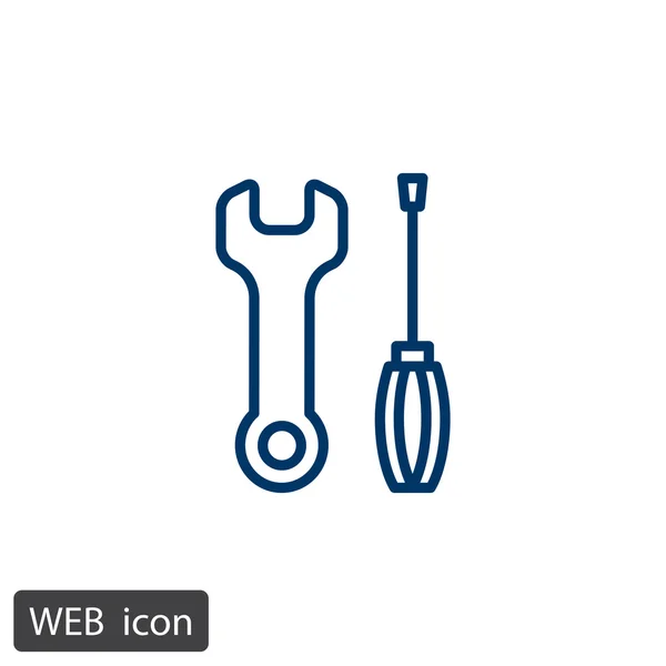Key and screwdriver icon — Stock Vector