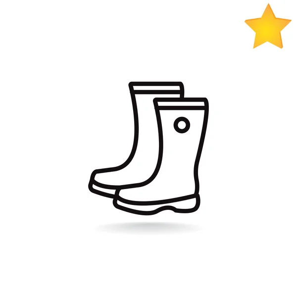 Botas de goma icono . — Vector de stock
