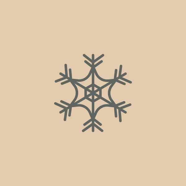 Inverno ícone floco de neve — Vetor de Stock