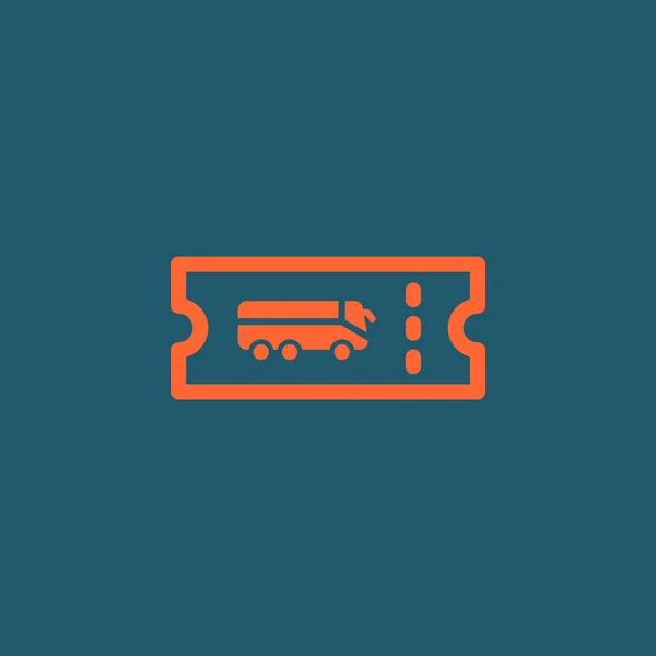 Bus reis ticket pictogram — Stockvector