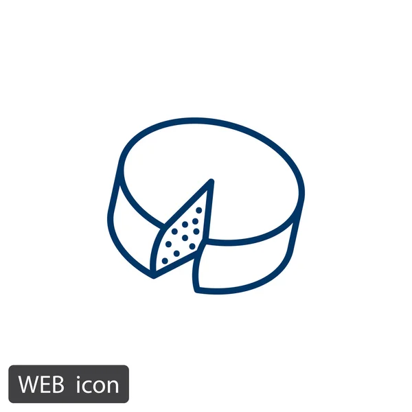 Portion ost ikonen — Stock vektor