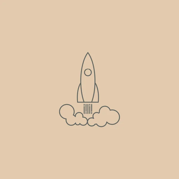 Space rocket icon — Stock Vector