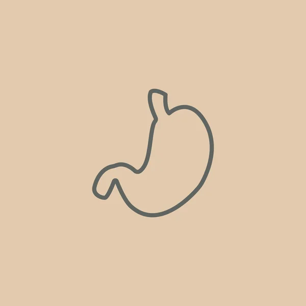 Icono del estómago humano — Vector de stock