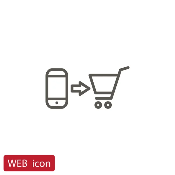 Icona Mobile Marketing — Vettoriale Stock