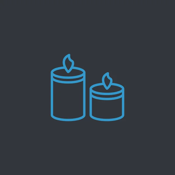 Velas icono web . — Vector de stock