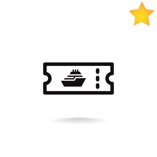 The cruise ship tickets icon — Stock Vector