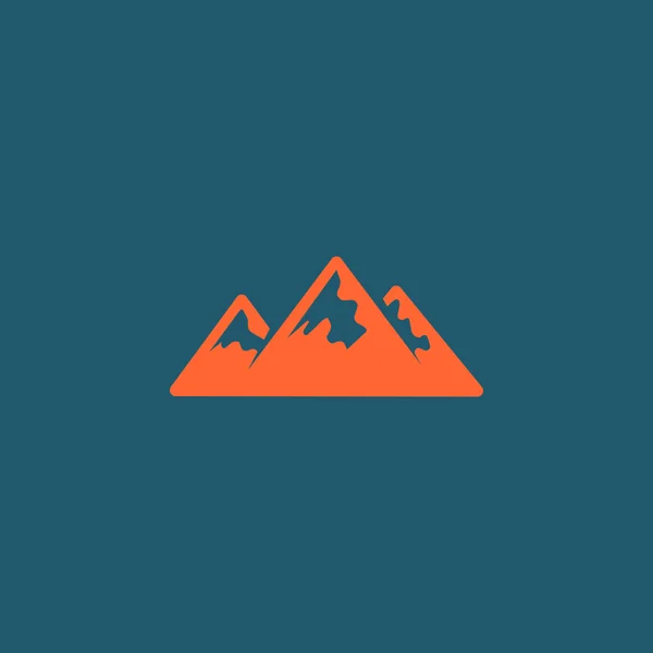 Montañas icono plano — Archivo Imágenes Vectoriales