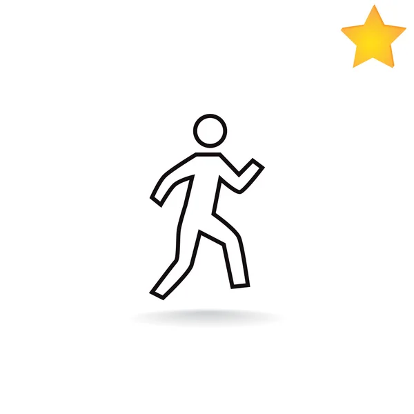 Wandeling man pictogram — Stockvector