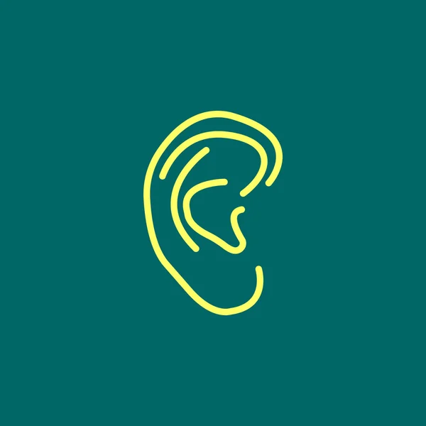 Emberi fül ikon — Stock Vector