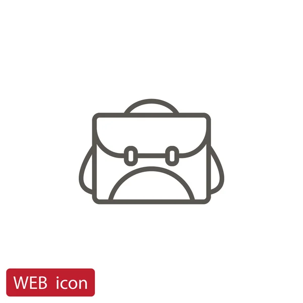 Значок школьной сумки — стоковый вектор