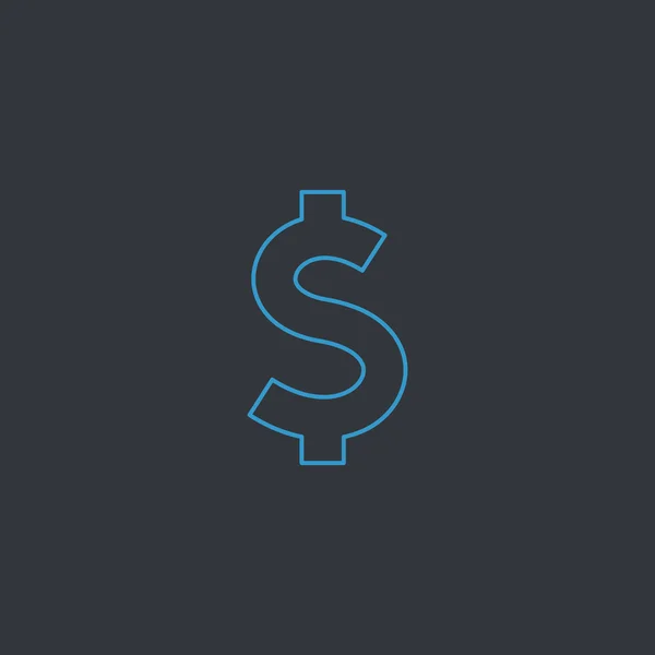 Peníze ikona - znak dolaru — Stockový vektor