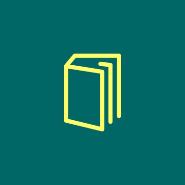 Kitap Düz Simgesi 
