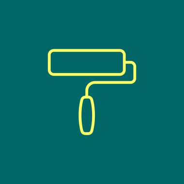 boya silindiri düz simgesi.