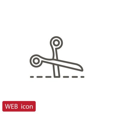 Makasla kesme satırı simgesi