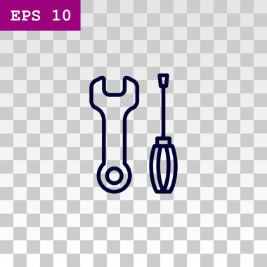 Anahtar ve tornavida simgesi