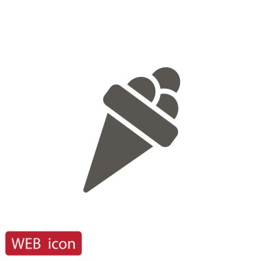 Dondurma düz simgesi