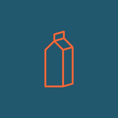 Süt simgesi için ambalaj kapsayıcı