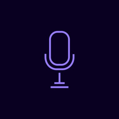 mikrofon düz simgesi