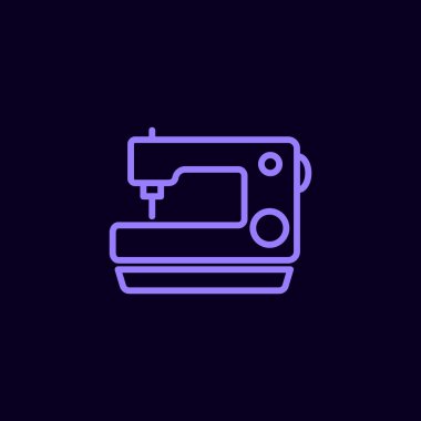 Dikiş makinesi simgesi.  