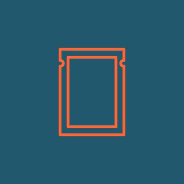 Polietilen mühürlü kapalı çanta simgesi