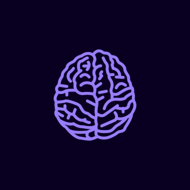 İnsan beyin organ simgesi 