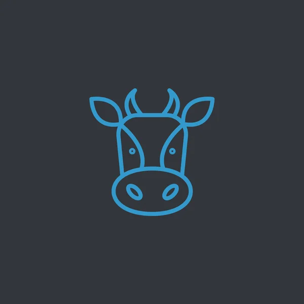 Ícone cabeça de vaca —  Vetores de Stock
