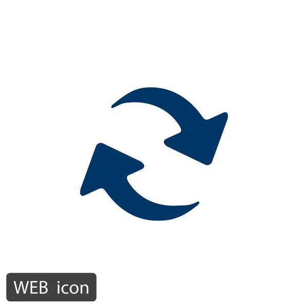Flecha de rotación Icono plano — Archivo Imágenes Vectoriales