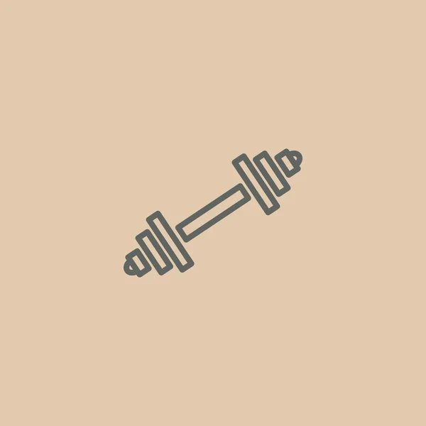 Sportschool barbell pictogram — Stockvector