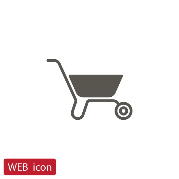 Tuin kruiwagen pictogram — Stockvector