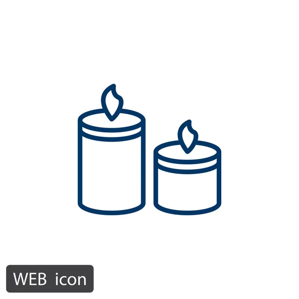 Plochá ikona svíčky. — Stockový vektor